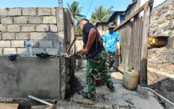 Satgas TMMD ke-130 Kodim 1301/Sangihe Terus Pacu Rehabilitasi RTLH di Kampung Tanaki