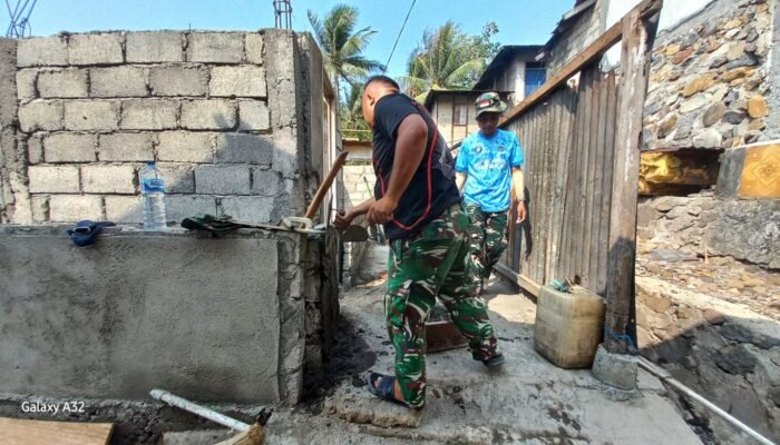 Satgas TMMD ke-130 Kodim 1301/Sangihe Terus Pacu Rehabilitasi RTLH di Kampung Tanaki