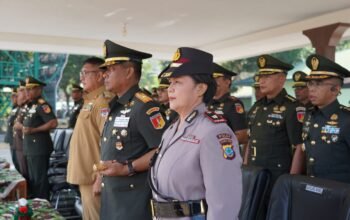 Danrem 131/Santiago Brigjen TNI Yuri Elias Mamahi Hadiri Penutupan Dikmaba Infanteri TNI AD Gelombang III TA 2026 di Minsel