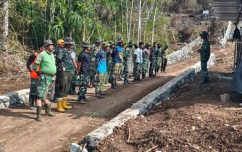 Apel Pagi Satgas TMMD ke-130 Kodim 1301/Sangihe, 49 Personel Siap Lanjutkan Pembangunan Jalan