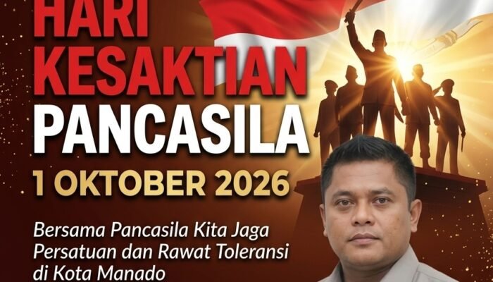 Momentum Hari Kesaktian Pancasila, Meikel ‘Teba’ Damopolii Ajak Warga Manado Rawat Nilai Toleransi